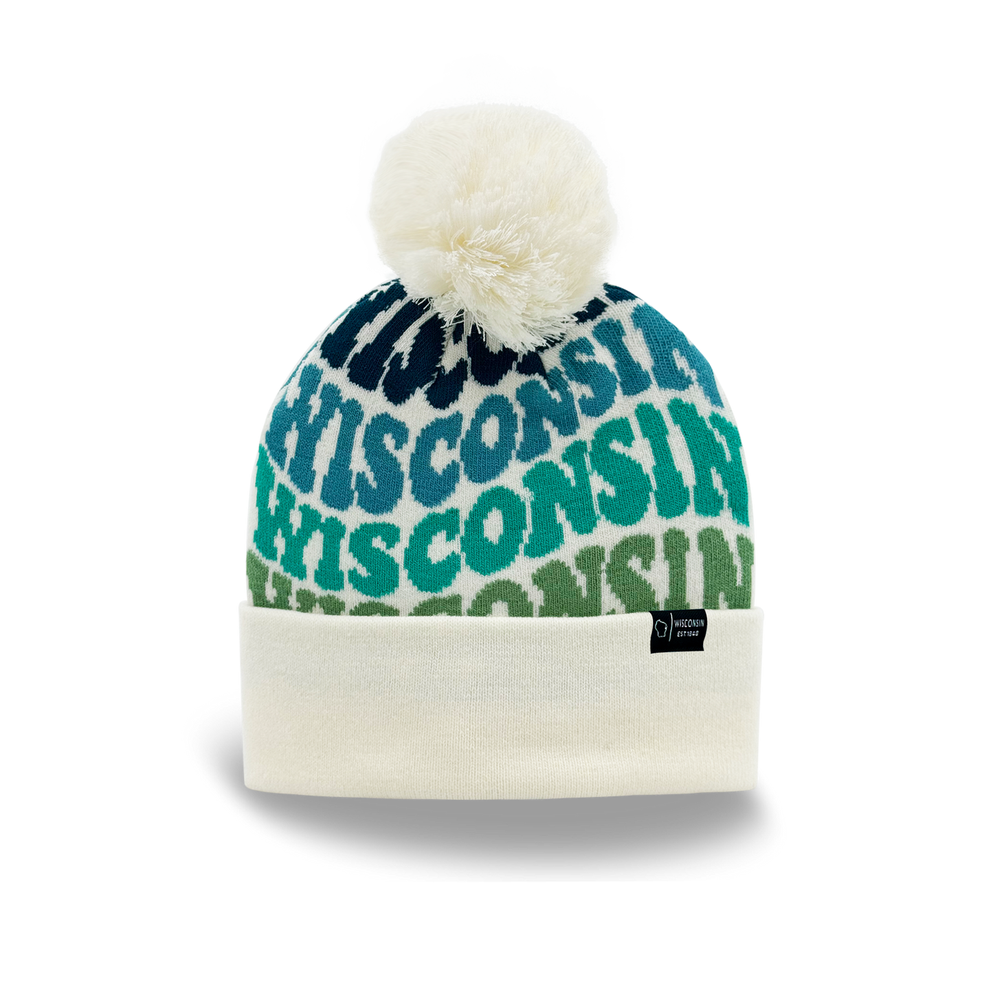 Wisconsin Colorful Letter Beanie
