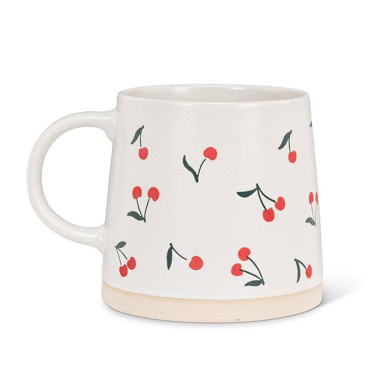Wide Base Mug with Cherries