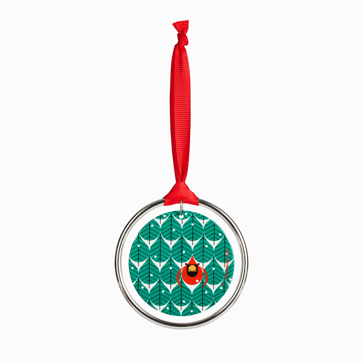 Charley Harper “Coniferous Cardinal” Ornament
