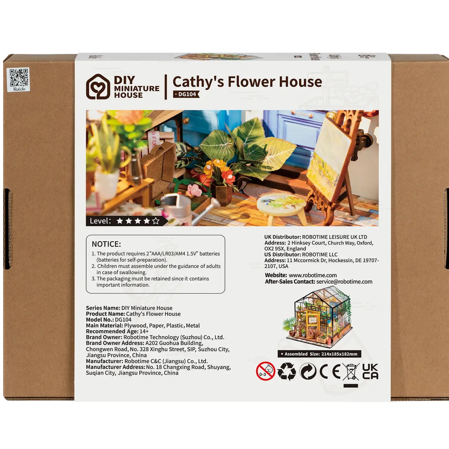 Cathy's Flower House Wooden Miniature Kit