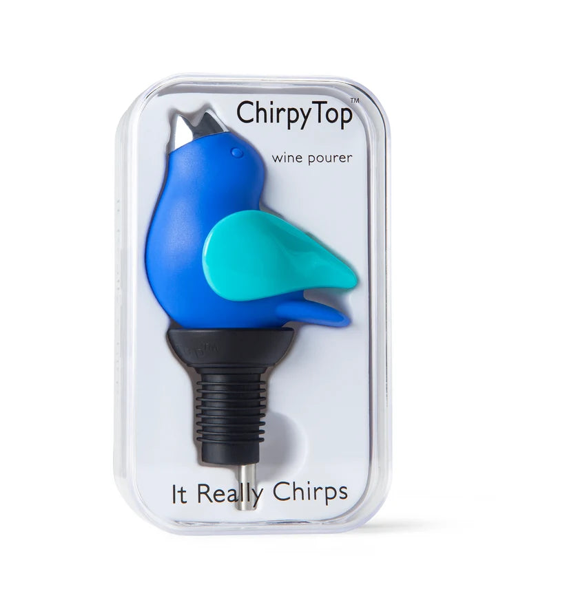 Chirpy Top Wine Pourer - Blue