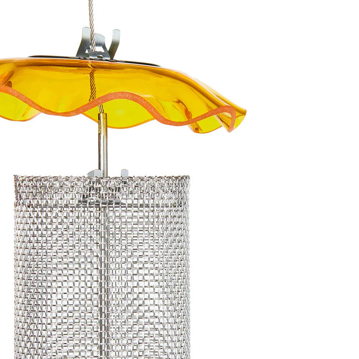 Acrylic Mesh Nyger Feeder -Yellow