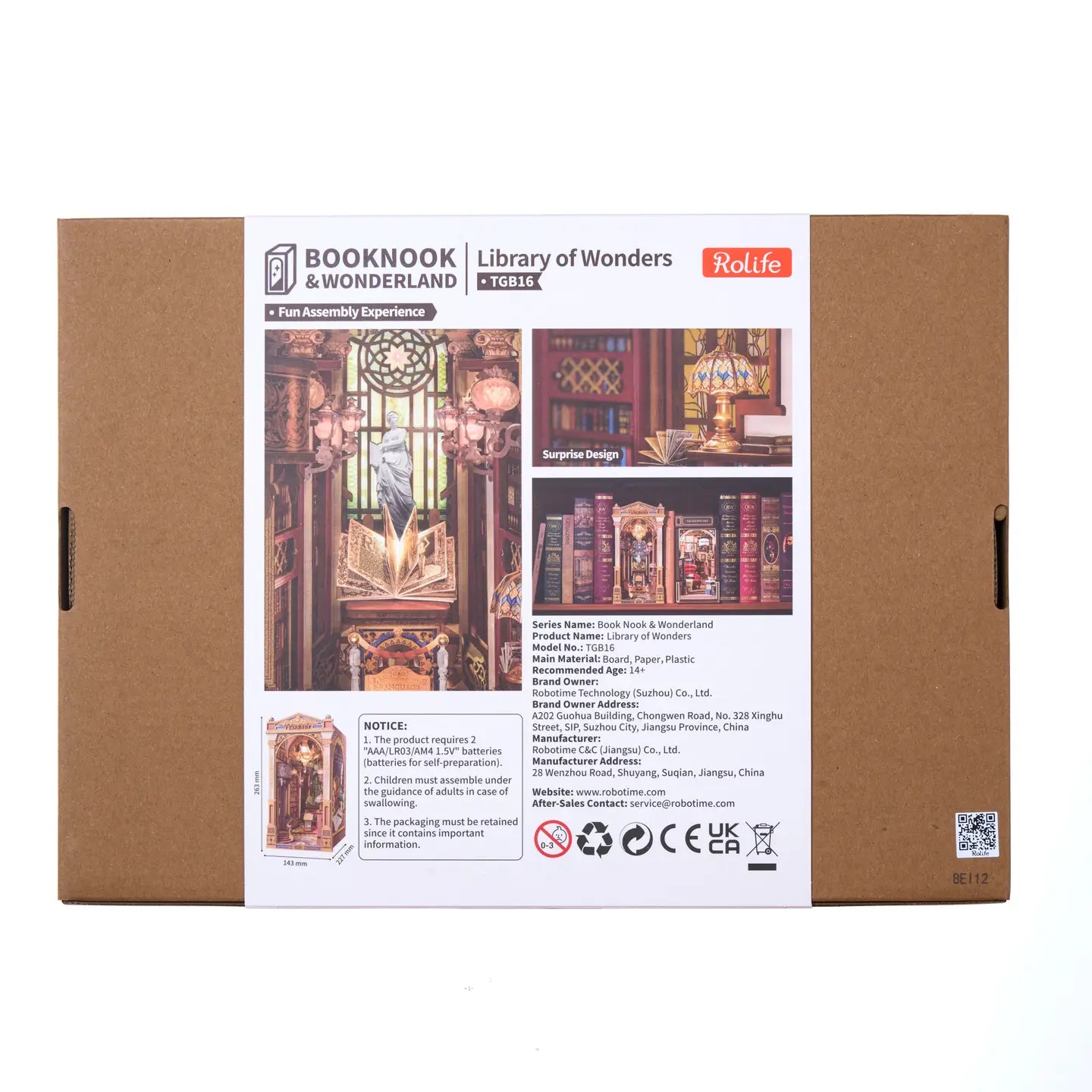 Library of Wonders Book Nook Wooden Kit