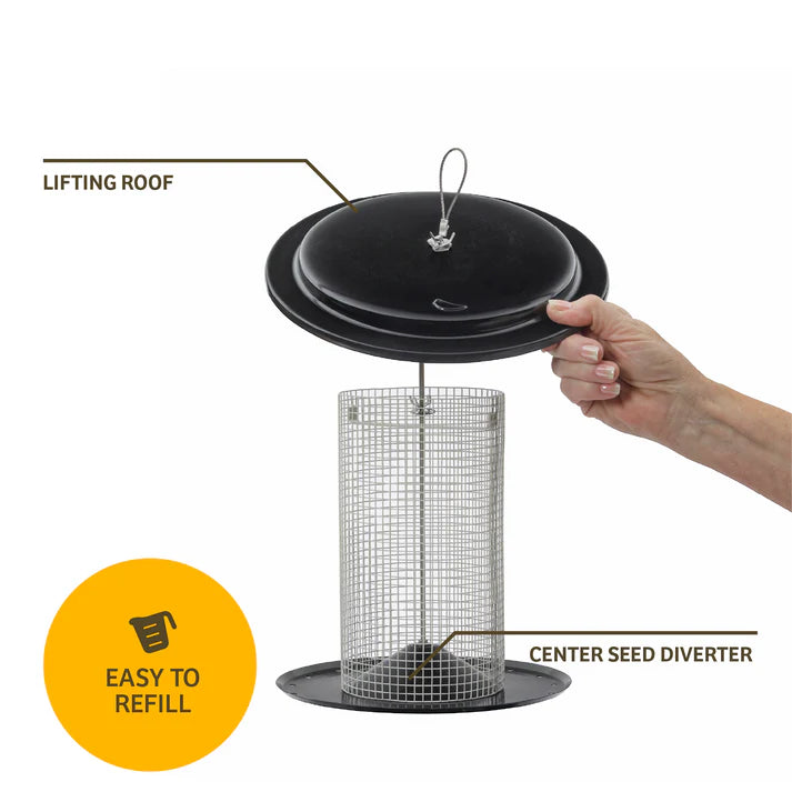 Mesh Sunflower Feeder - Black & White