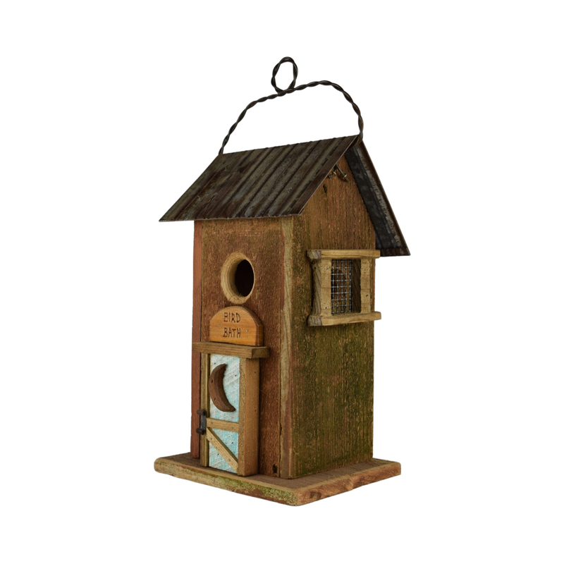 NC-50 Bird Bath Rustic Birdhouse