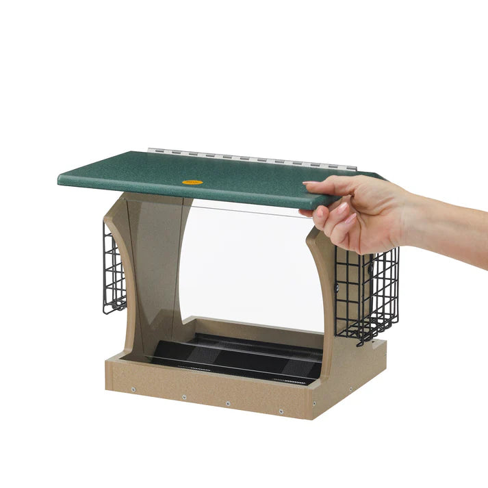 Recycled 7 Qt Hopper w/ Suet Cages
