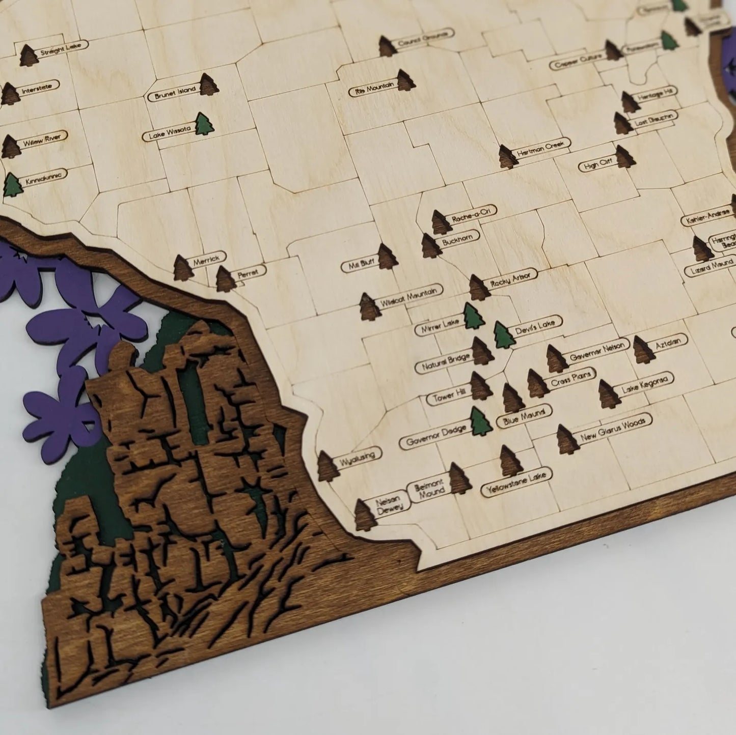 Wisconsin State Park Tracker Map