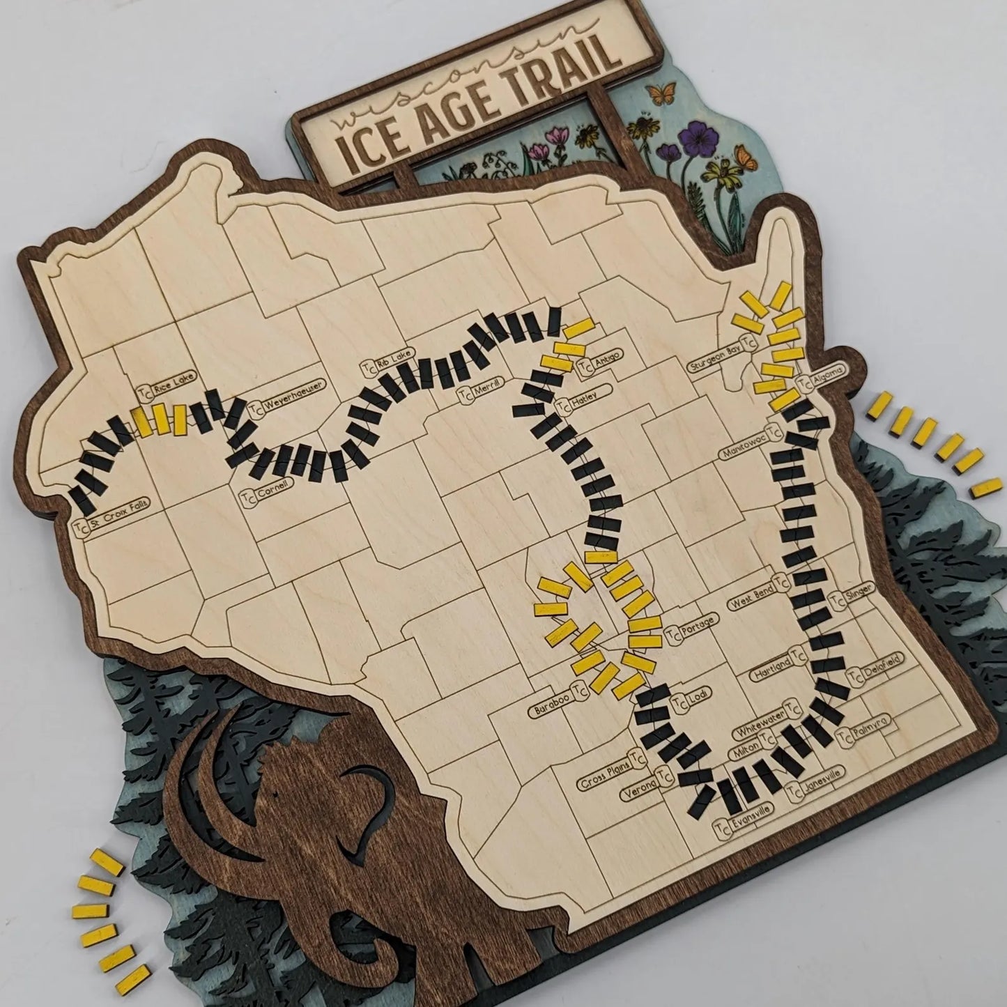 Wisconsin Ice Age Trail Tracker Map