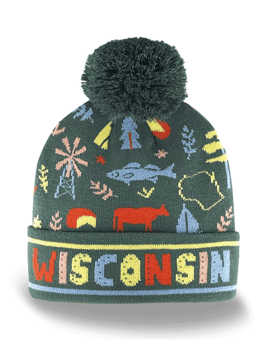 Wisconsin State Knit Beanie