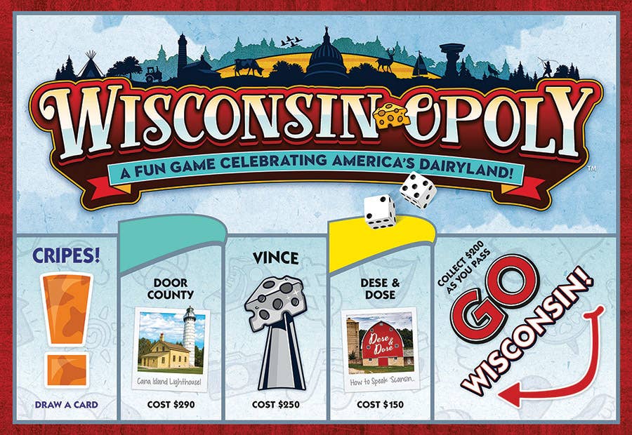 Wisconsin-Opoly Board Game