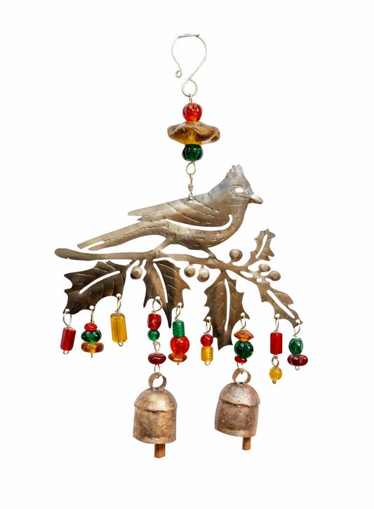 Cardinal On A Branch/Beads & Bells