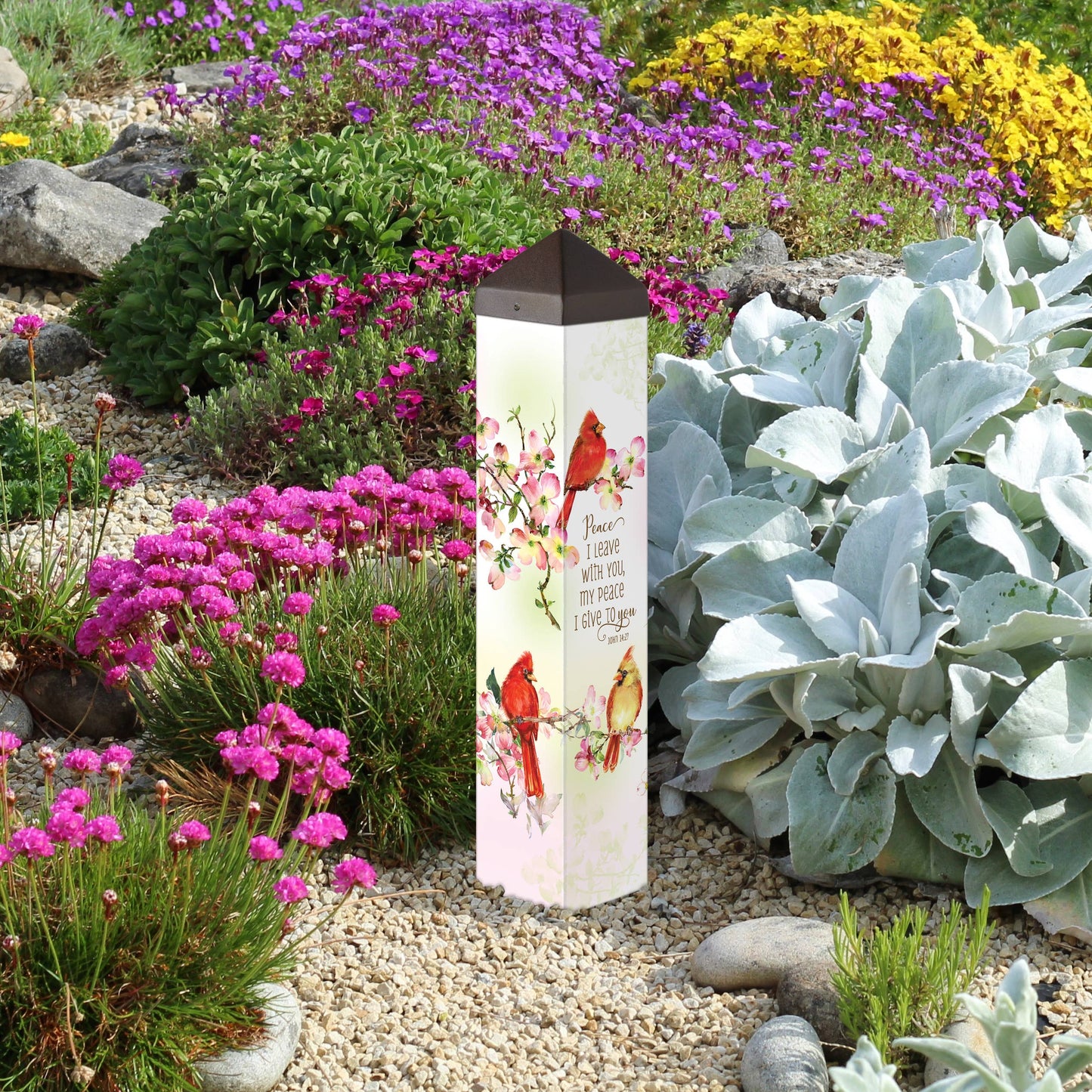 Peaceful Cardinals 20" Art Pole