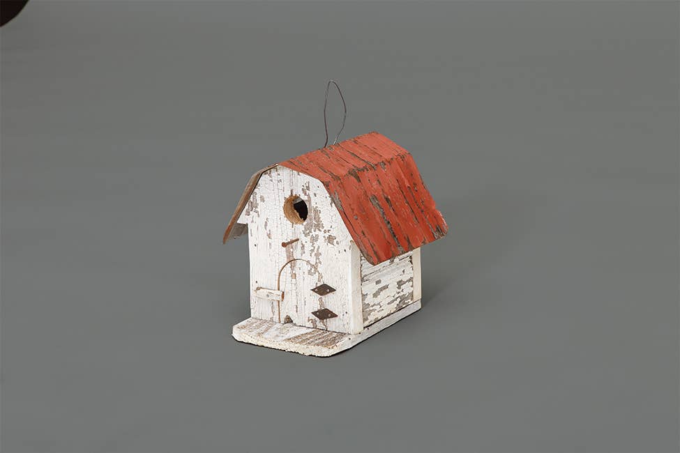 Reclaimed Wood and Metal Barn Birdhouse
