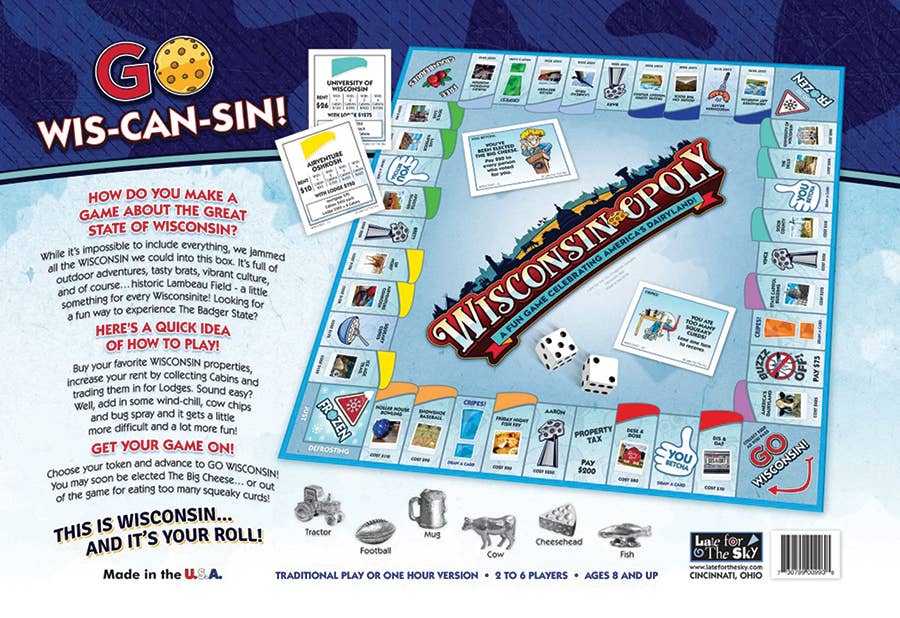 Wisconsin-Opoly Board Game
