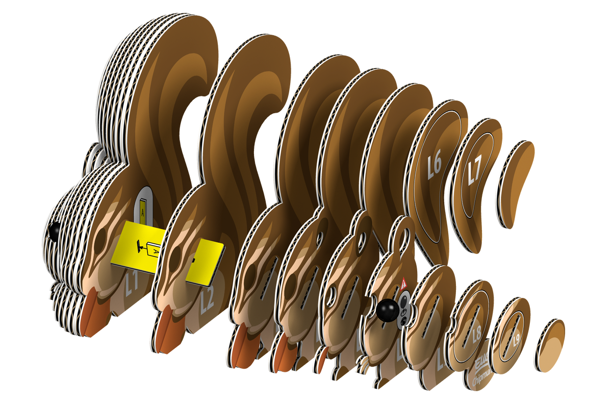 EUGY Chipmunk 3D Puzzle