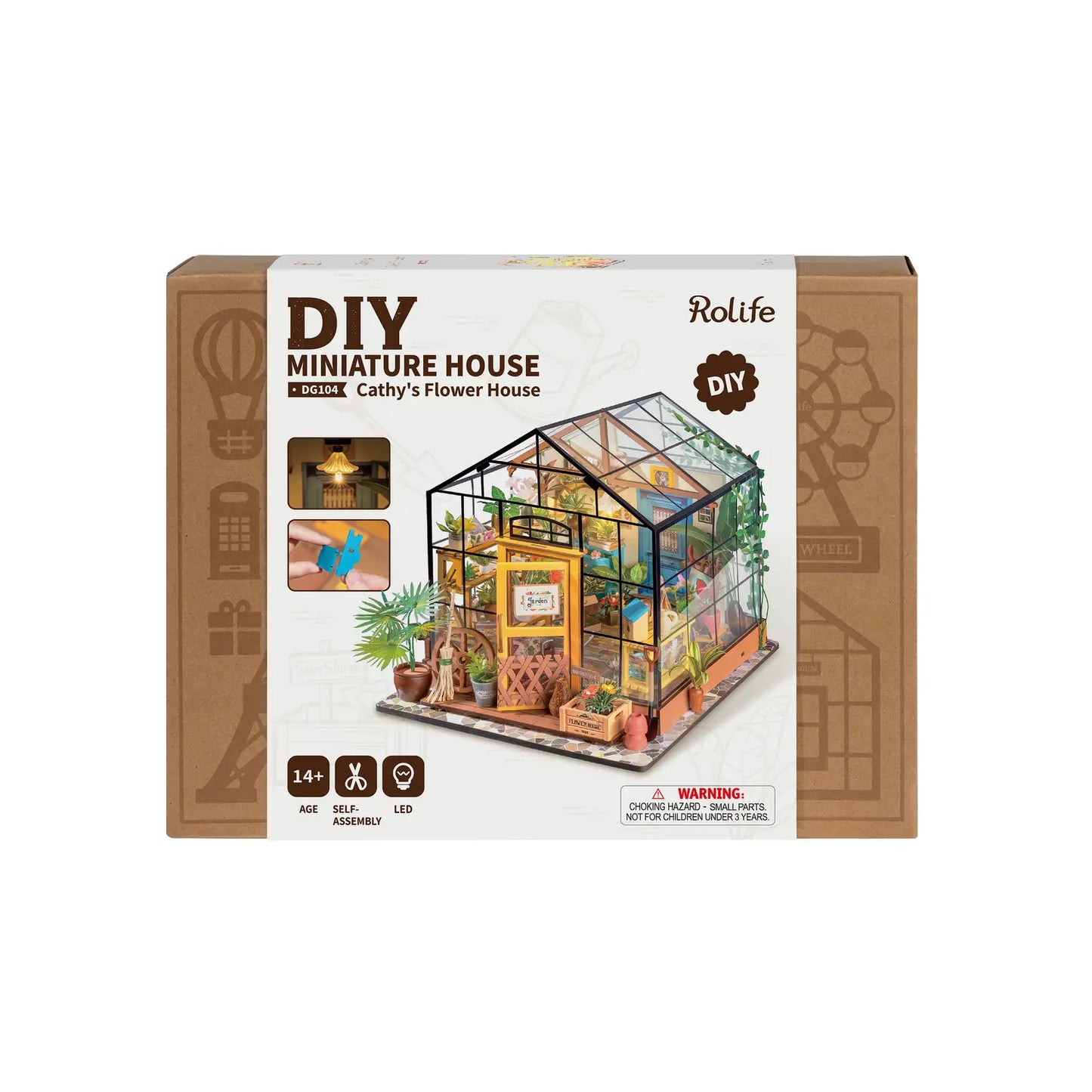 Cathy's Flower House Wooden Miniature Kit