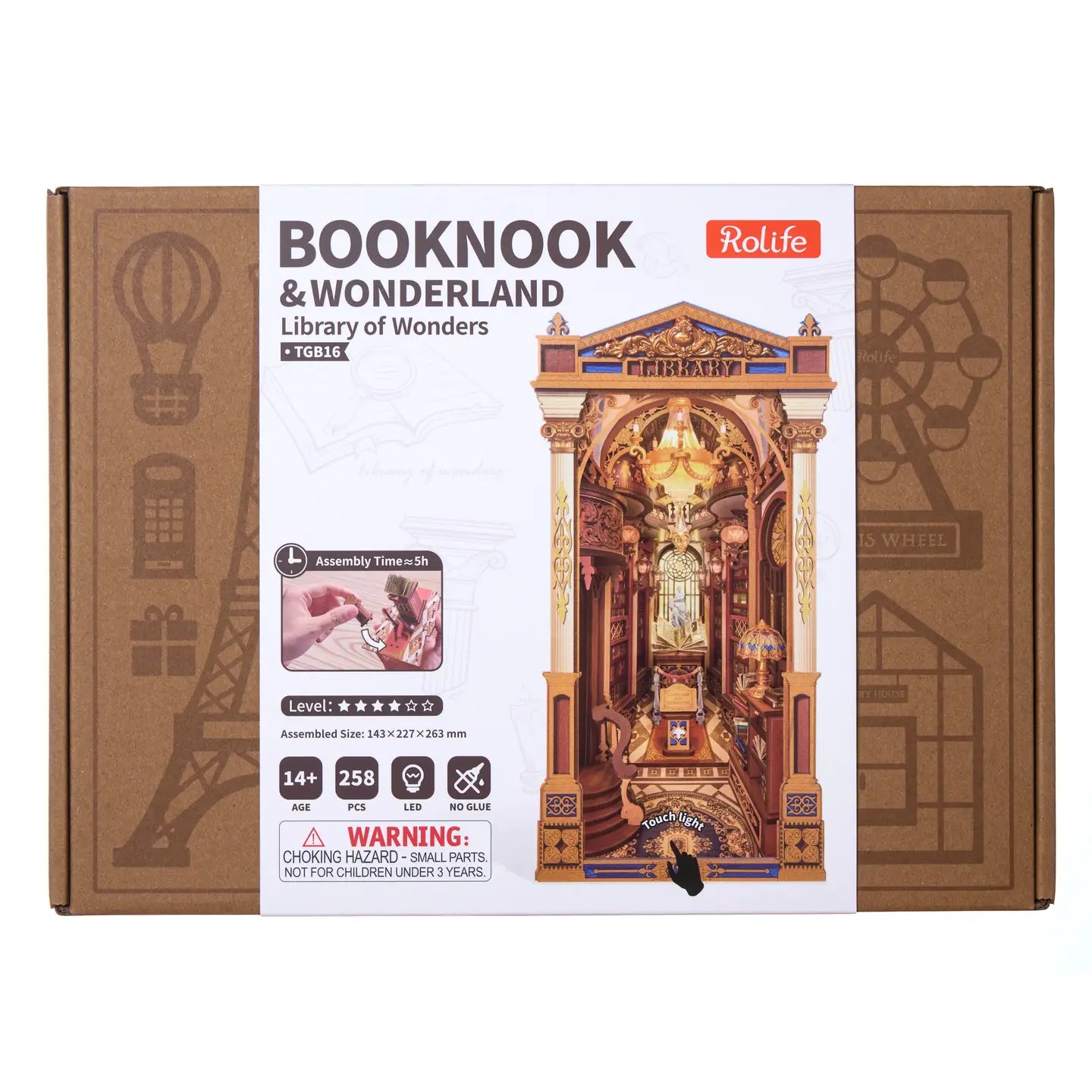 Library of Wonders Book Nook Wooden Kit