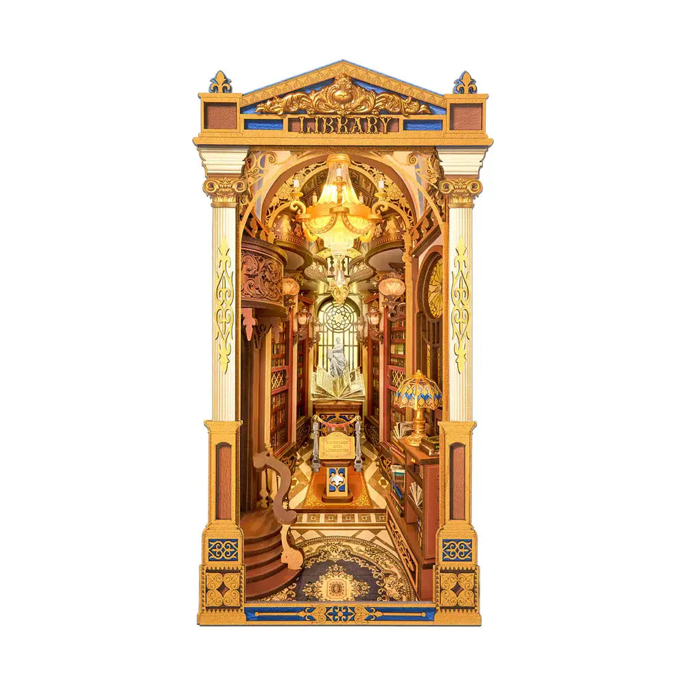 Library of Wonders Book Nook Wooden Kit
