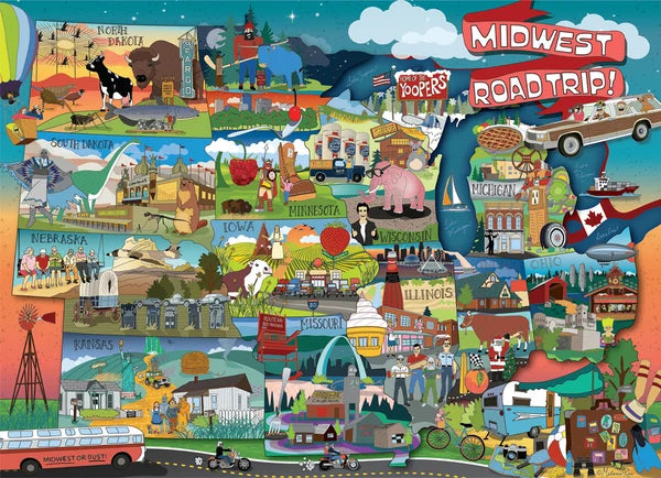 Midwest Road Trip 1000pc Puzzle