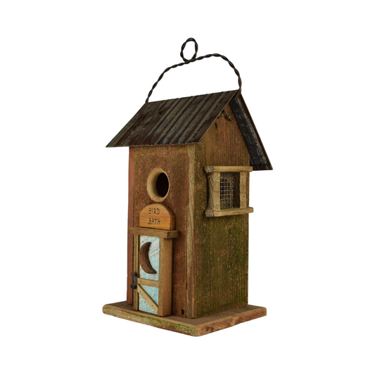 NC-50 Bird Bath Rustic Birdhouse