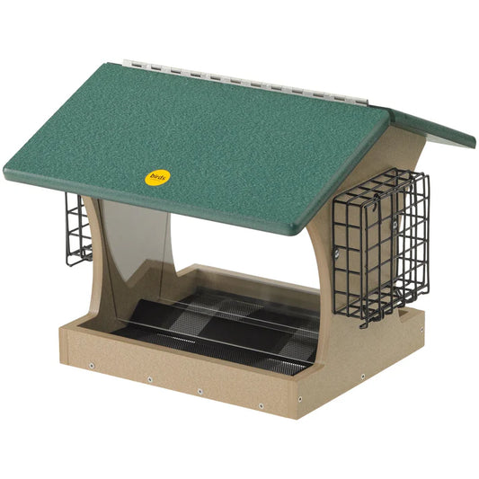 Recycled 7 Qt Hopper w/ Suet Cages