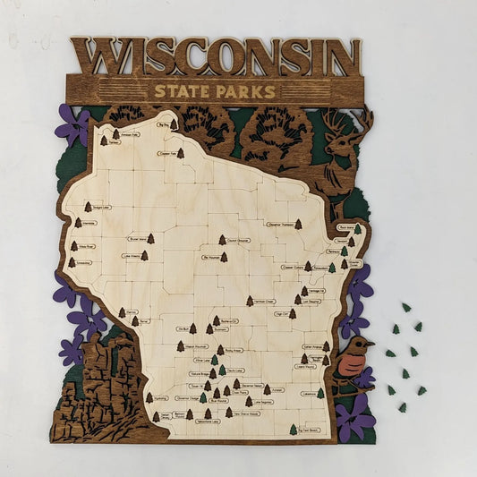 Wisconsin State Park Tracker Map