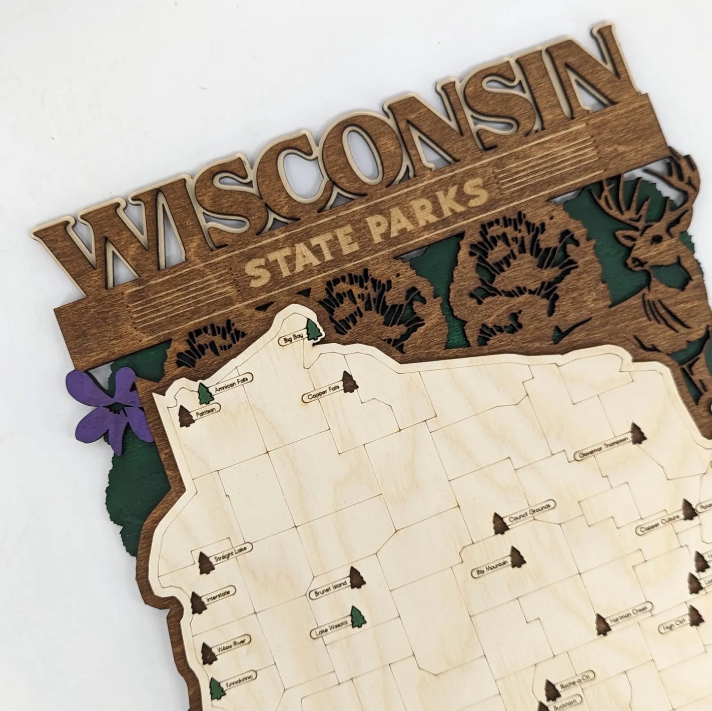 Wisconsin State Park Tracker Map
