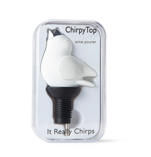 Chirpy Top Wine Pourer - White