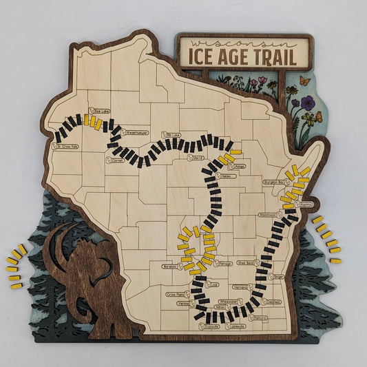 Wisconsin Ice Age Trail Tracker Map