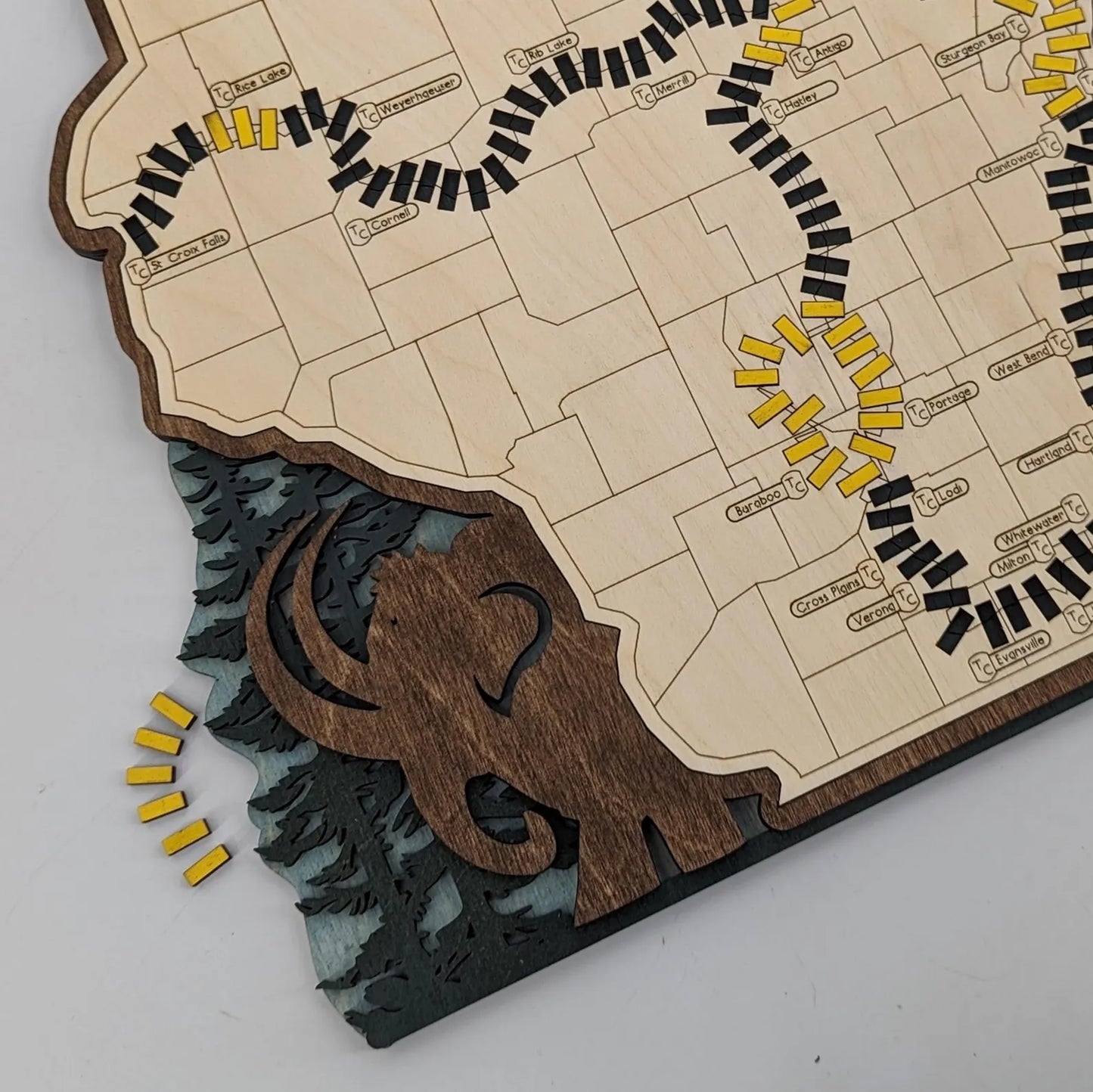 Wisconsin Ice Age Trail Tracker Map