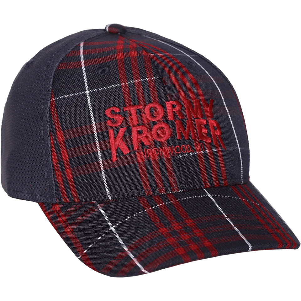 Plaid Trucker Cap - OS - Navy/Red Plaid