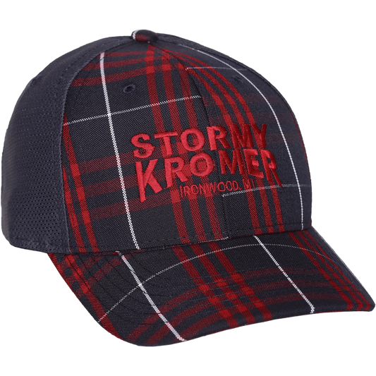 Plaid Trucker Cap - OS - Navy/Red Plaid
