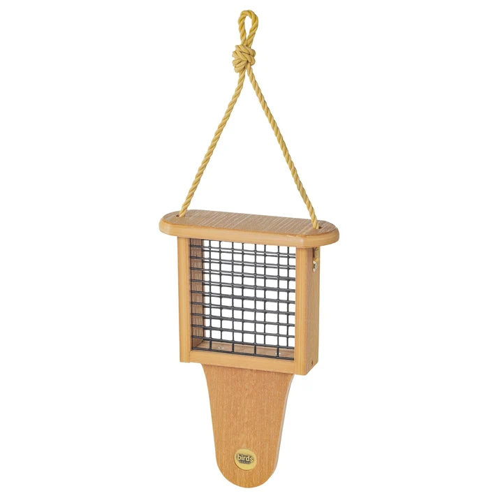 Natural Teakwood Tailprop Suet Feeder